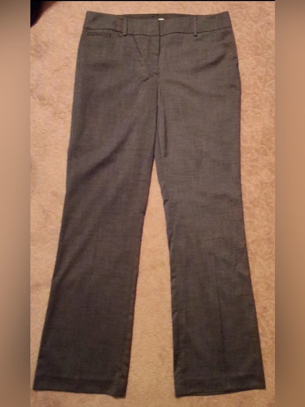 New York & Company Gray Straight-Leg Dress Trousers